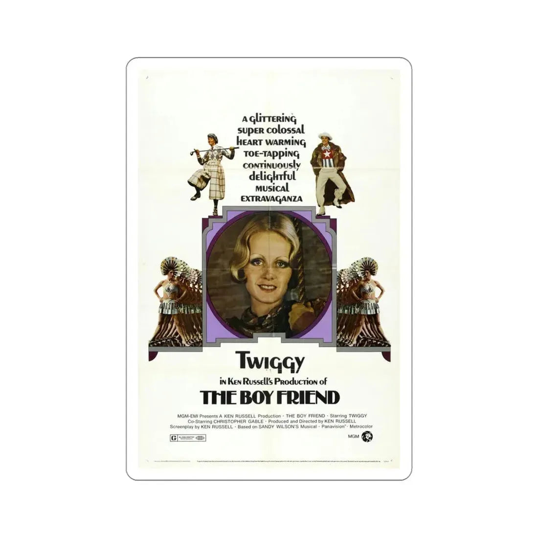 The Boy Friend 1971 Movie Poster STICKER Vinyl Die-Cut Decal 5 Inch - The Sticker Space