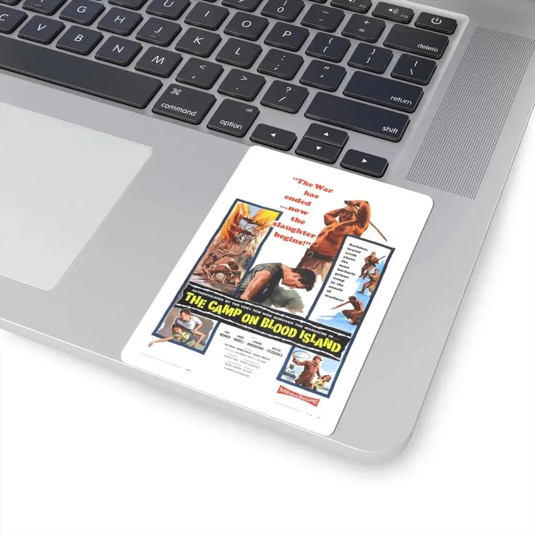 THE CAMP ON BLOOD ISLAND 1958 Movie Poster - STICKER Vinyl Kiss-Cut Decal - The Sticker Space