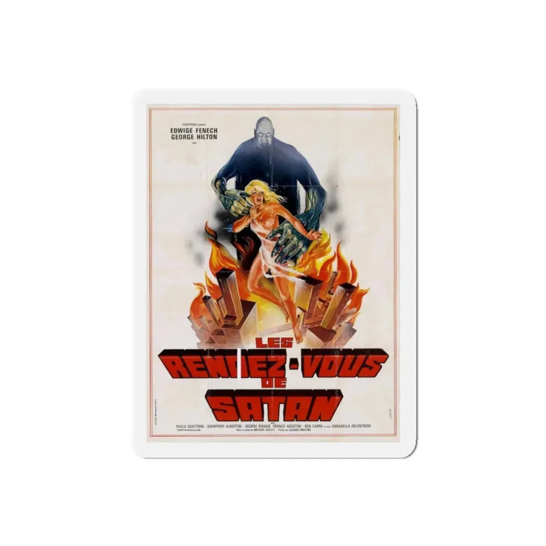 THE CASE OF THE BLOODY IRIS (FRENCH) 1972 Movie Poster - Refrigerator Magnet 5 Inch Die-Cut - The Sticker Space