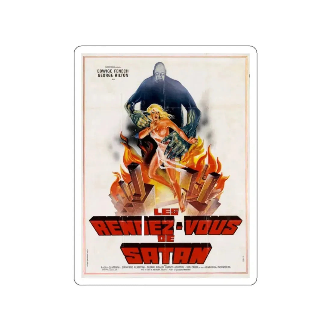 THE CASE OF THE BLOODY IRIS (FRENCH) 1972 Movie Poster STICKER Vinyl Die-Cut Decal 5 Inch - The Sticker Space