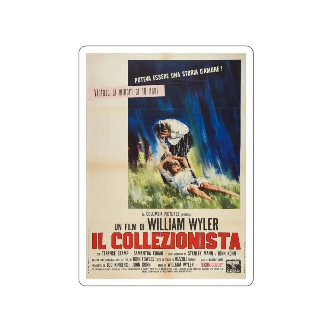 THE COLLECTOR (ITALIAN) 1965 Movie Poster STICKER Vinyl Die-Cut Decal 5 Inch - The Sticker Space