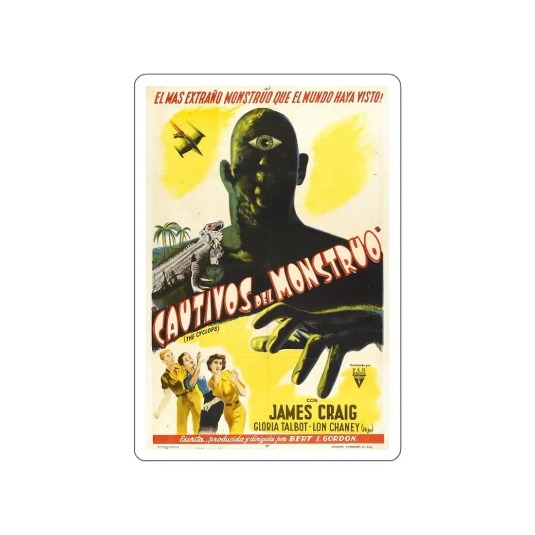 THE CYCLOPS (SPAIN) 1957 Movie Poster STICKER Vinyl Die-Cut Decal 5 Inch - The Sticker Space