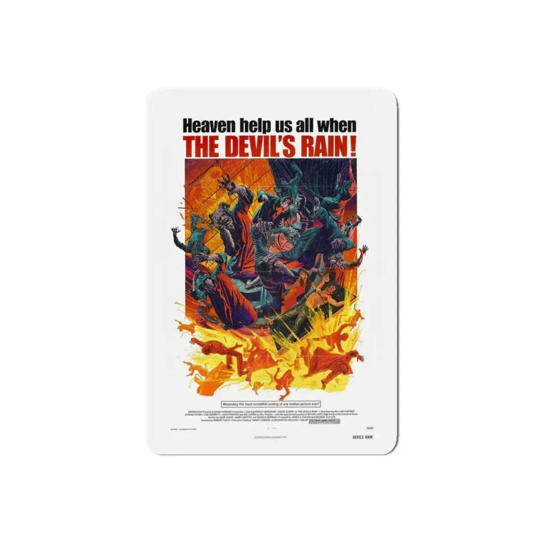THE DEVIL'S RAIN 1975 Movie Poster - Refrigerator Magnet 5 Inch Die-Cut - The Sticker Space