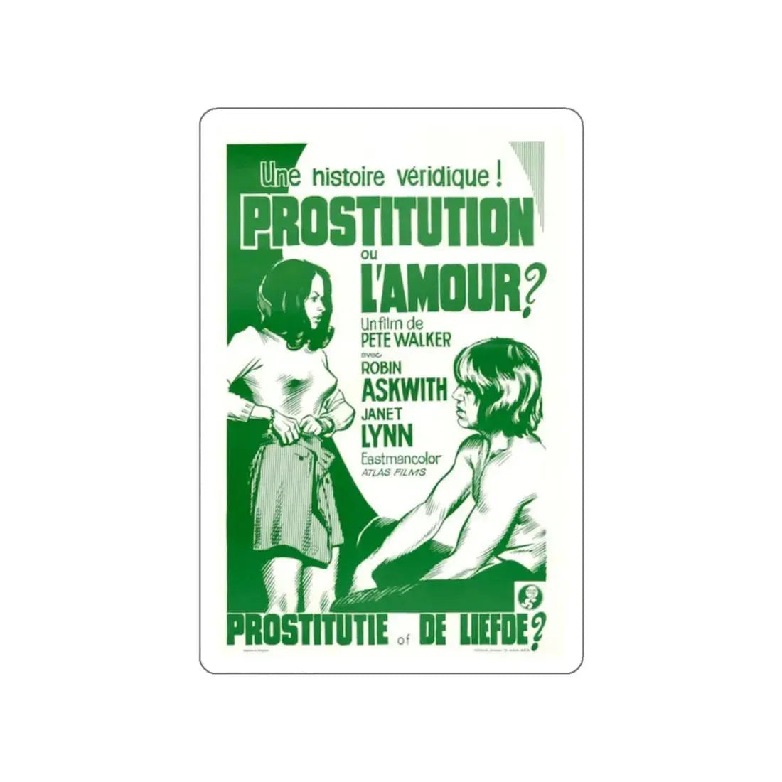 THE DIRTIEST GIRL I'VE EVER MET (BELGIAN) 1970 Movie Poster STICKER Vinyl Die-Cut Decal 5 Inch - The Sticker Space