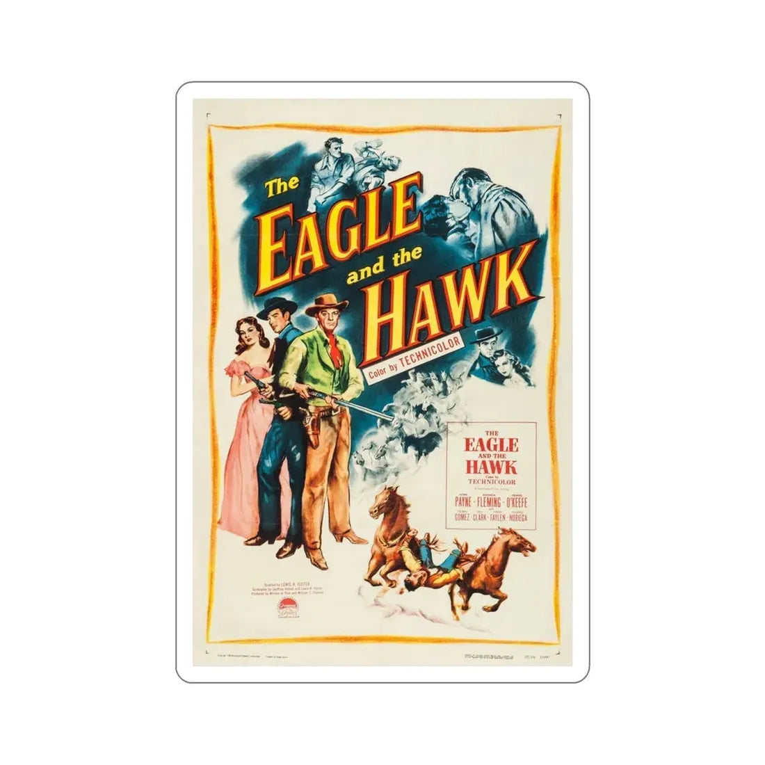 The Eagle and the Hawk 1950 Movie Poster STICKER Vinyl Die-Cut Decal 5 Inch - The Sticker Space