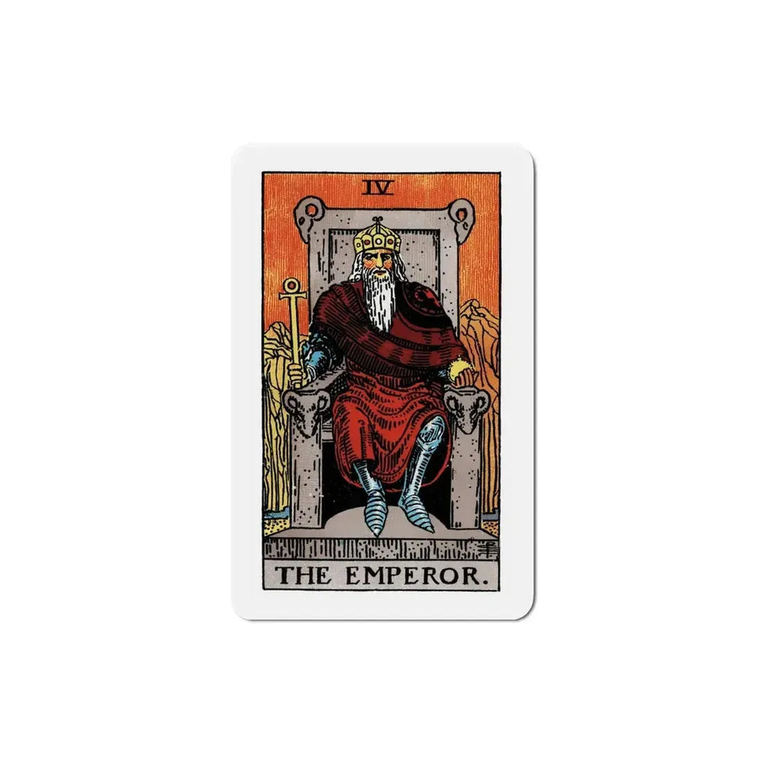 The Emperor (Tarot Card) Refrigerator Magnet 6 Inch - The Sticker Space