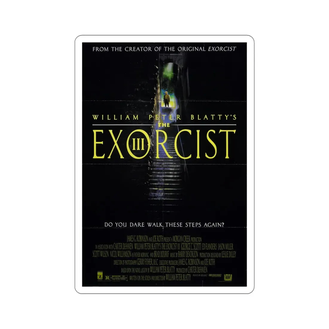 The Exorcist III 1990 Movie Poster STICKER Vinyl Die-Cut Decal 5 Inch - The Sticker Space