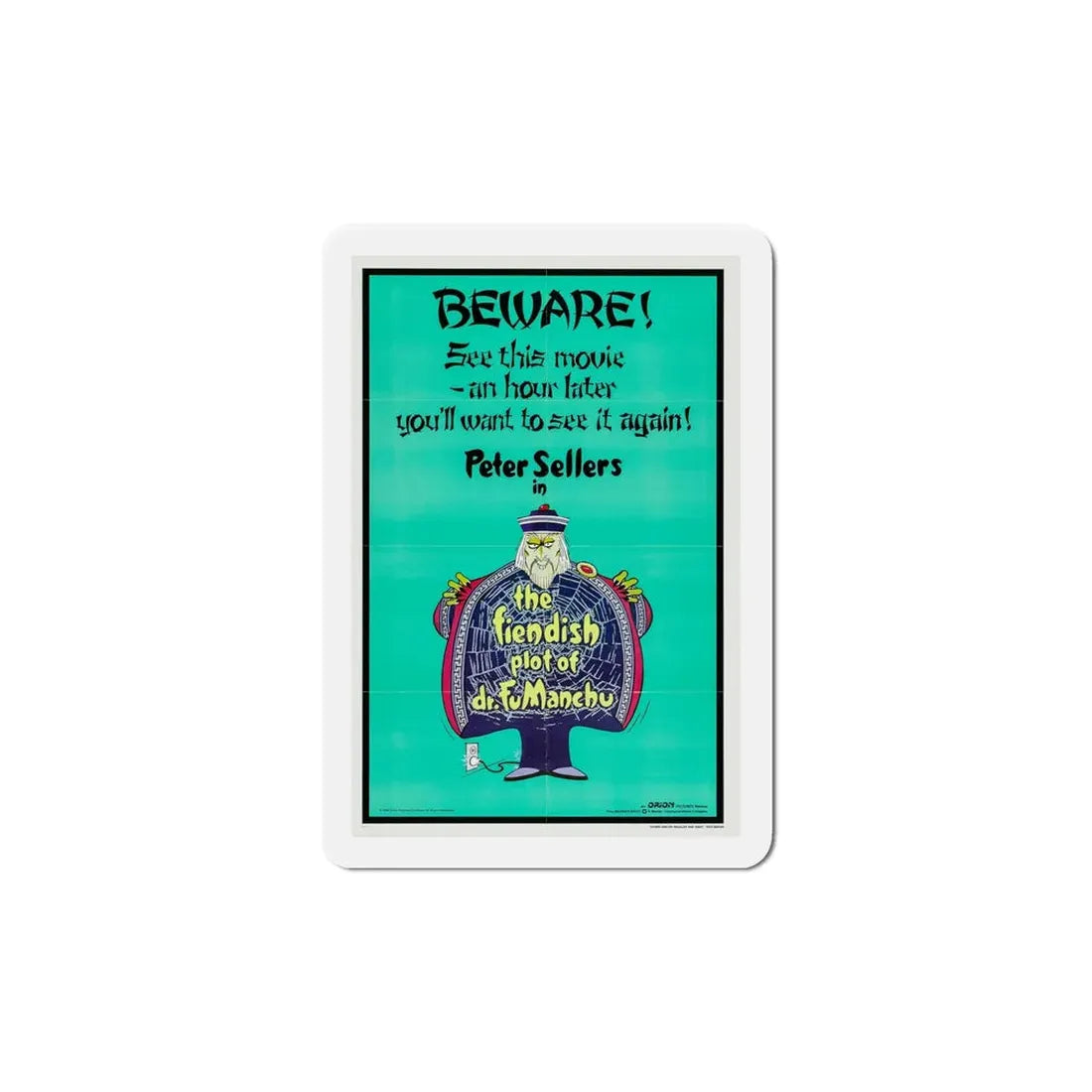 The Fiendish Plot of Dr Fu Manchu 1980 Movie Poster Refrigerator Magnet 6 Inch - The Sticker Space