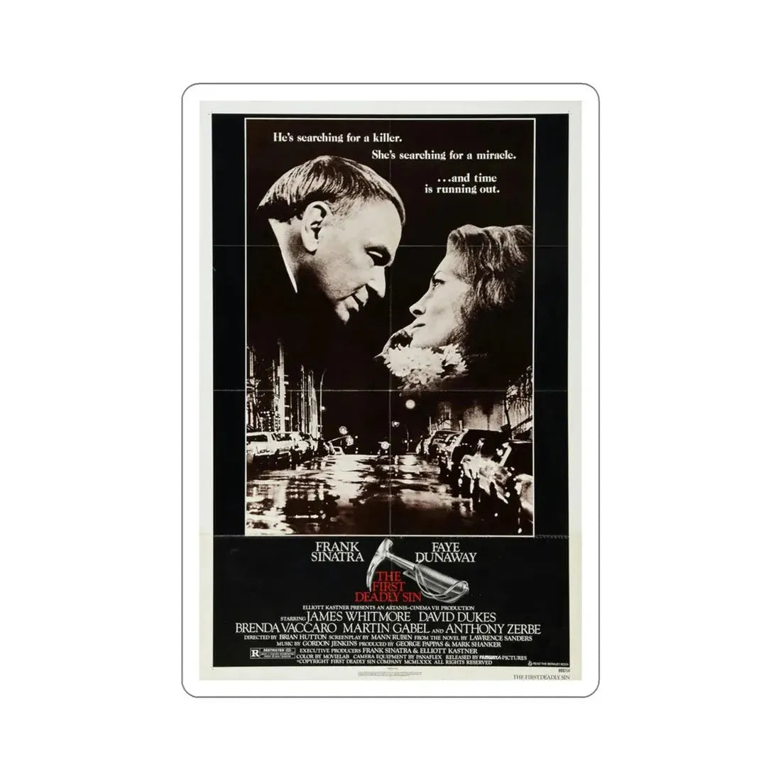 The First Deadly Sin 1980 Movie Poster STICKER Vinyl Die-Cut Decal 5 Inch - The Sticker Space