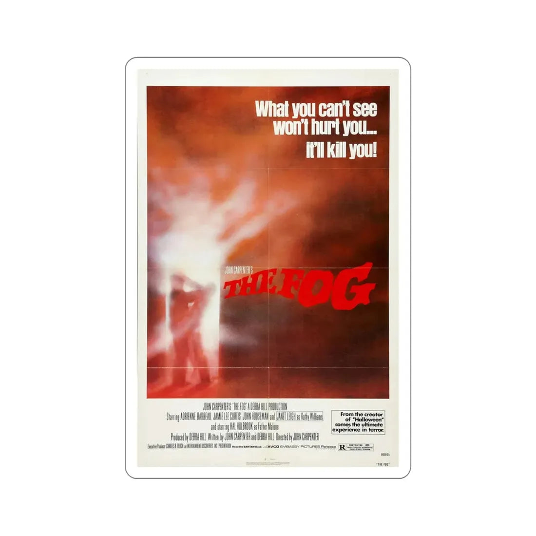 The Fog 1980 Movie Poster STICKER Vinyl Die-Cut Decal 5 Inch - The Sticker Space