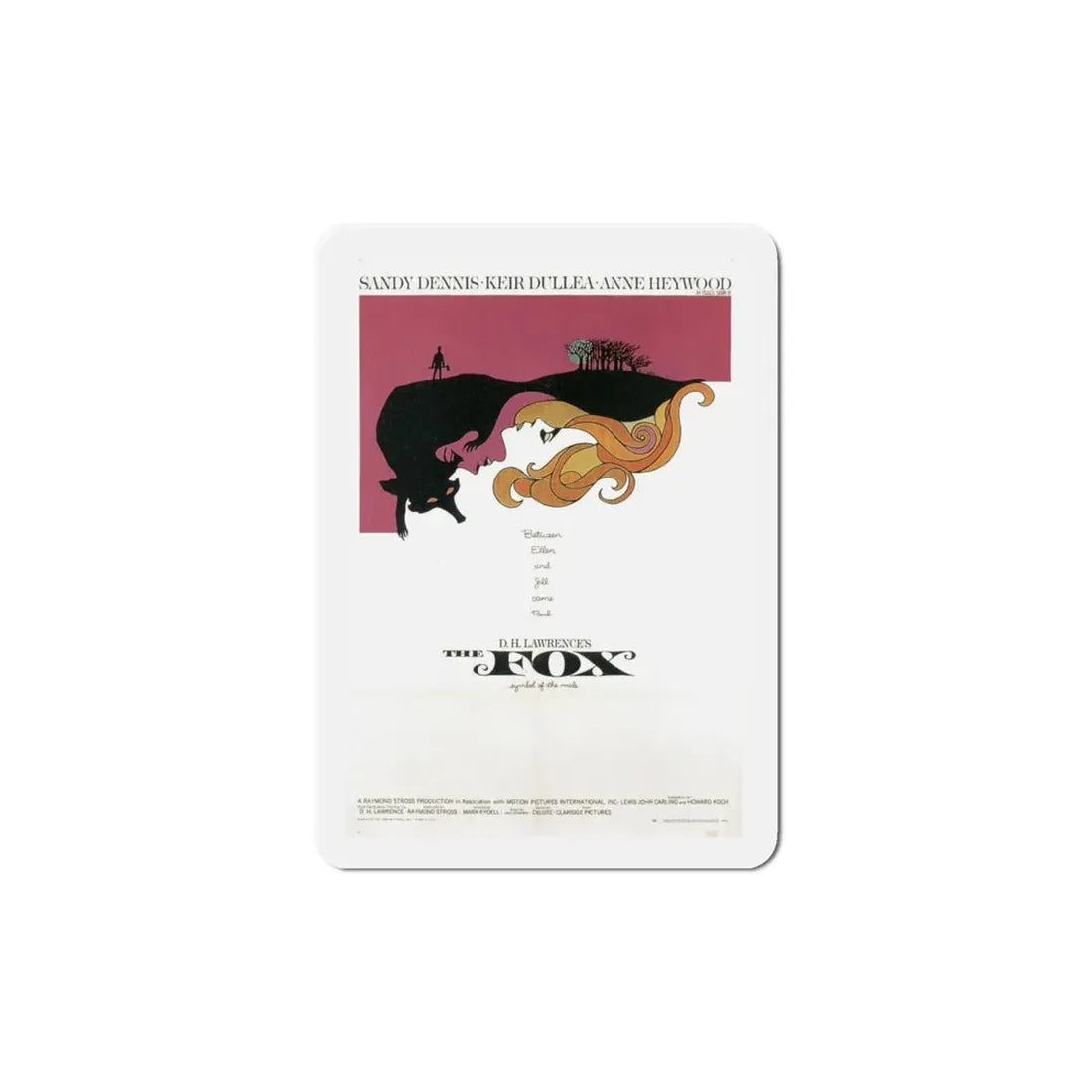 The Fox 1968 Movie Poster Refrigerator Magnet 6 Inch - The Sticker Space