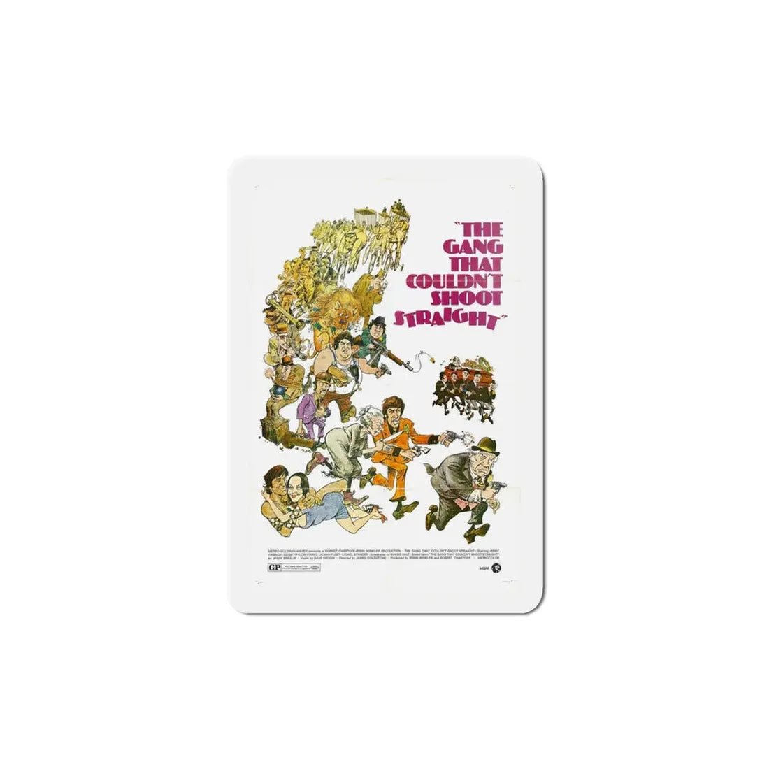The Gang That Couldn't Shoot Straight 1971 Movie Poster Refrigerator Magnet 5 Inch - The Sticker Space