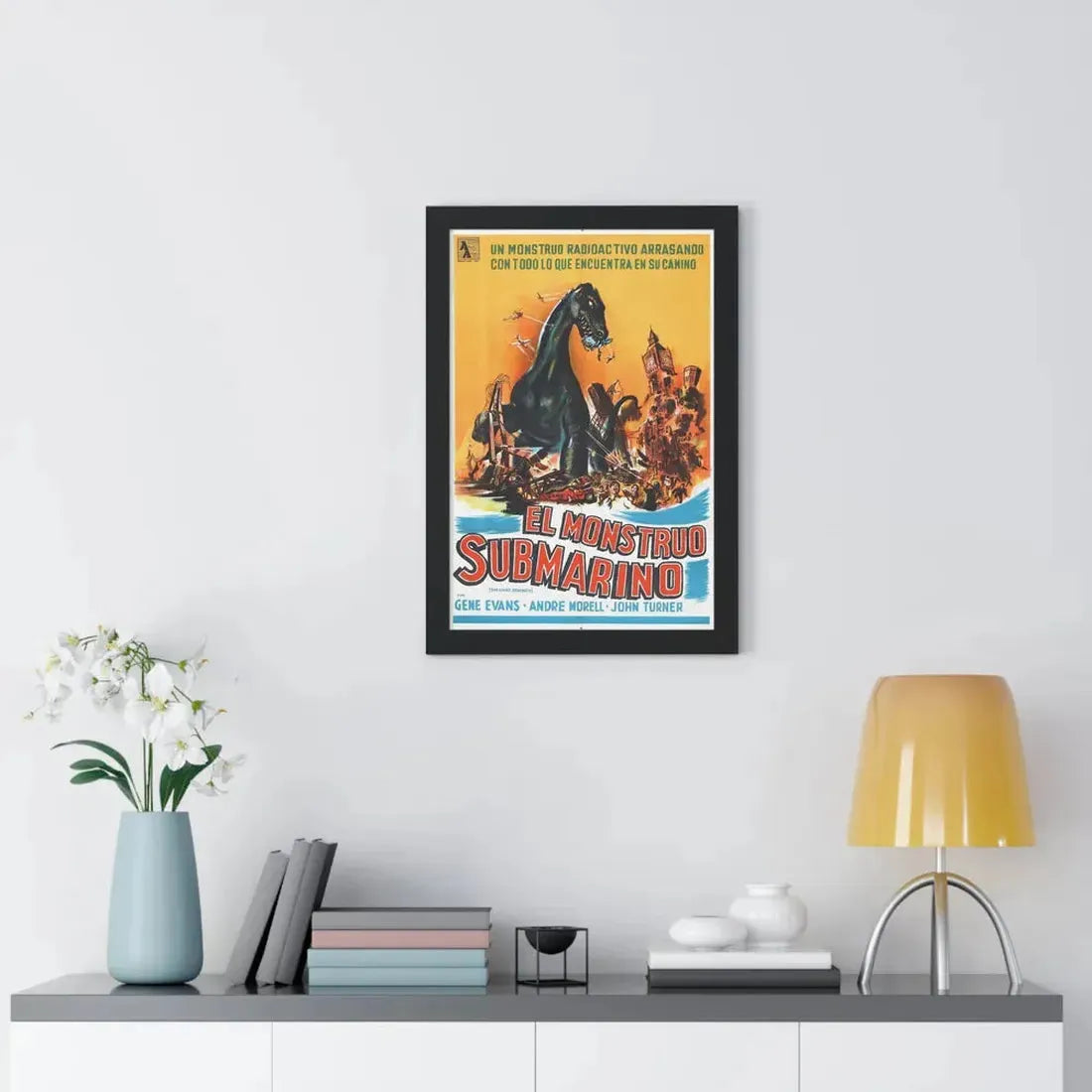 THE GIANT BEHEMOTH (SPANISH) 1959 - Framed Movie Poster - The Sticker Space