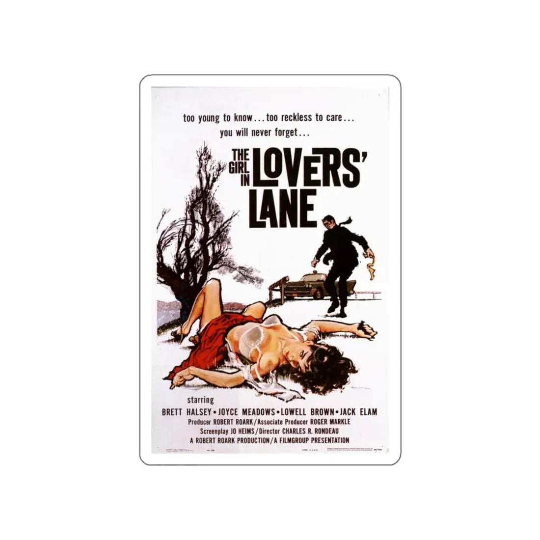 THE GIRL IN LOVER'S LANE 1959 Movie Poster STICKER Vinyl Die-Cut Decal 5 Inch - The Sticker Space