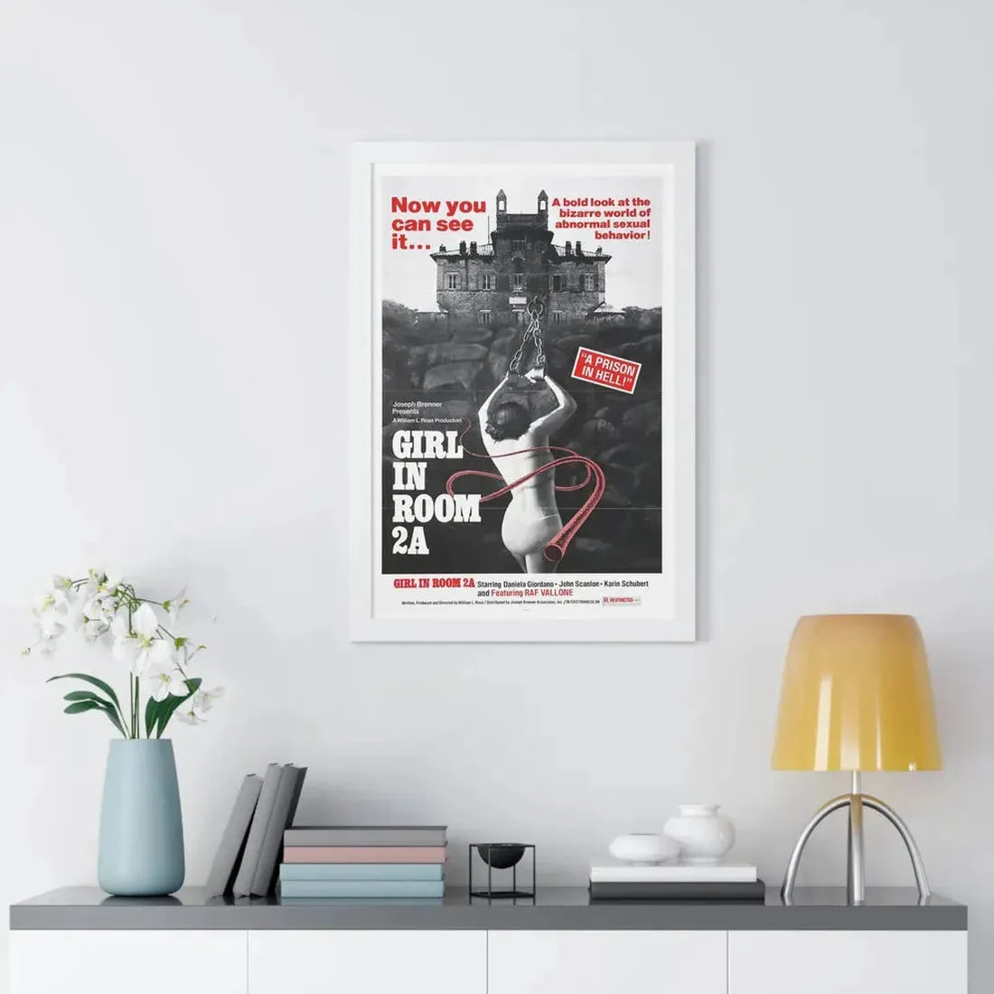 THE GIRL IN ROOM 2A 1974 - Framed Movie Poster - The Sticker Space