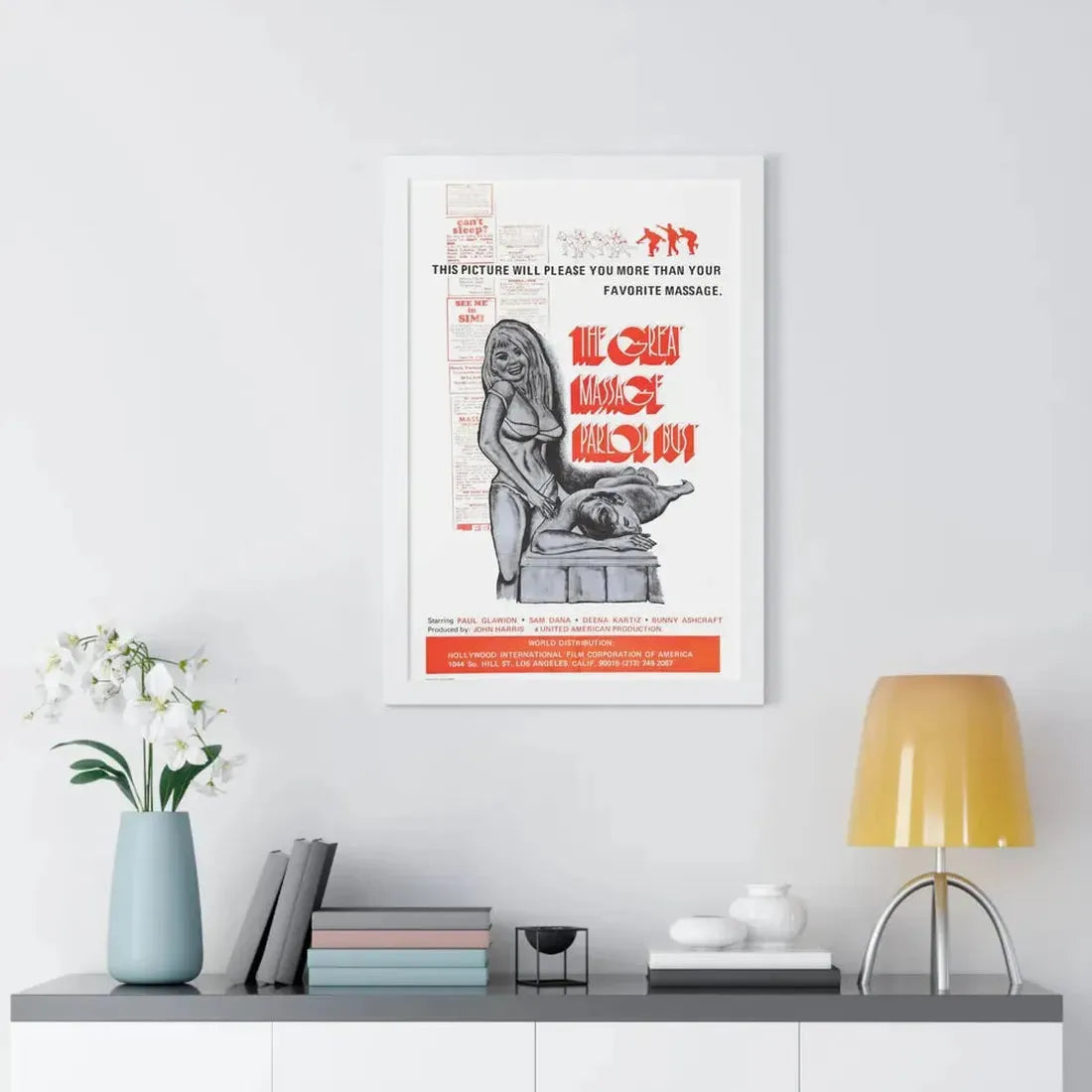 THE GREAT MASSAGE PARLOR BUST 1972 - Framed Movie Poster - The Sticker Space