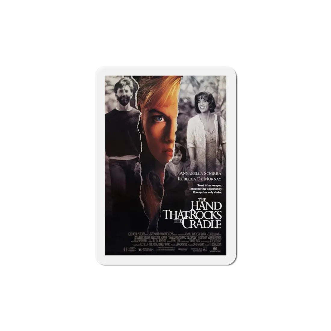The Hand That Rocks the Cradle 1992 Movie Poster Refrigerator Magnet 6 Inch - The Sticker Space