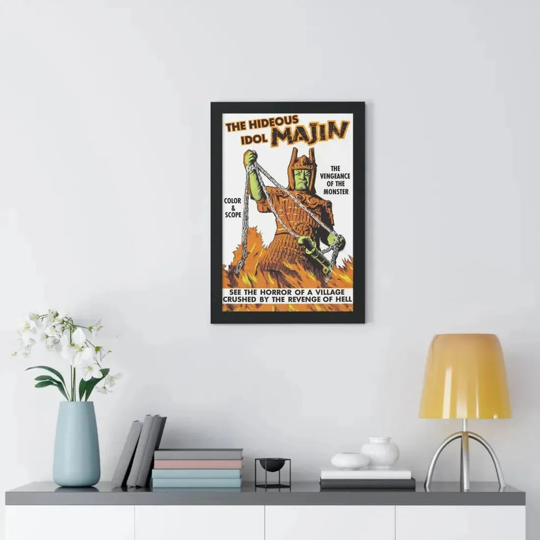 THE HIDEOUS IDOL MAJIN 1966 - Framed Movie Poster - The Sticker Space