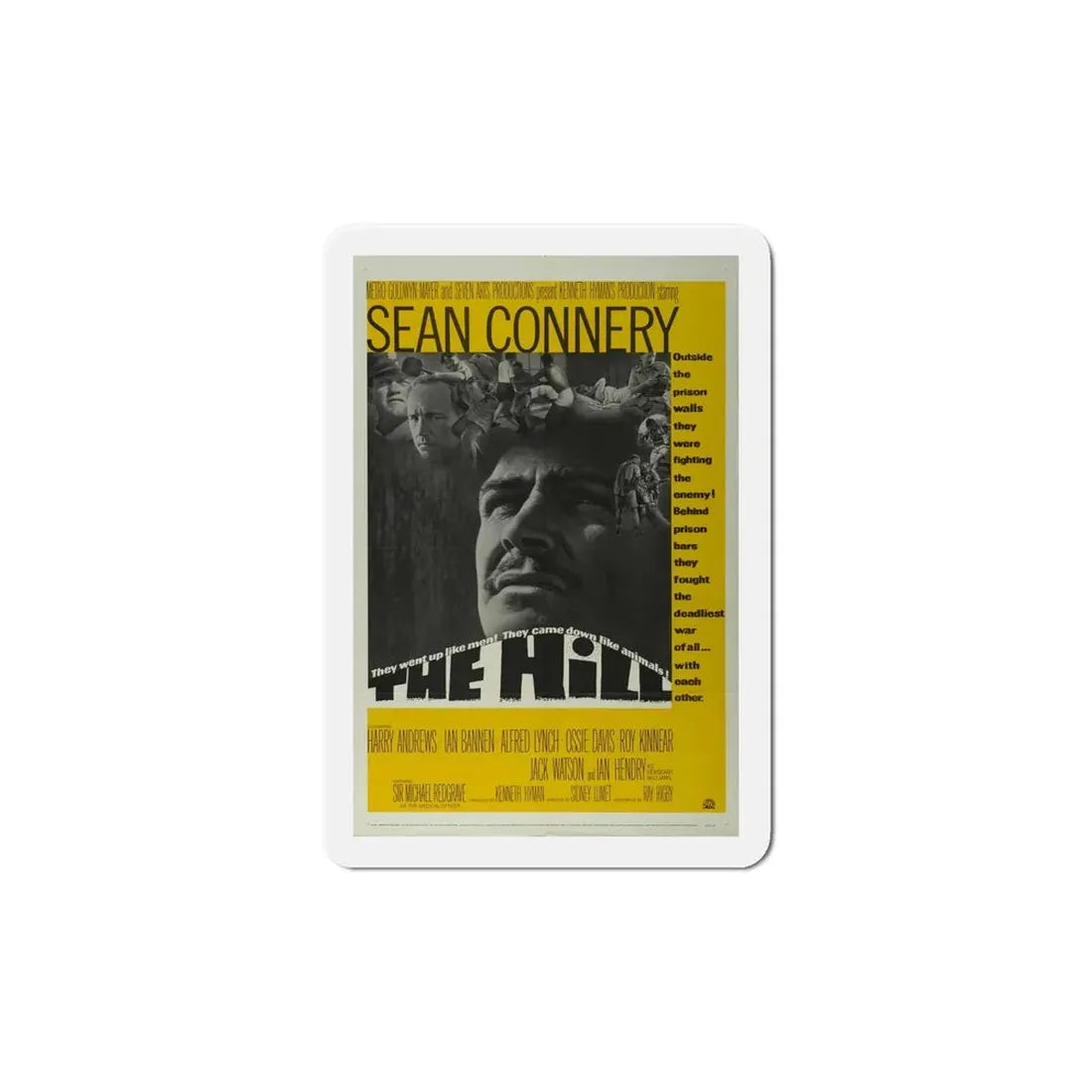 The Hill 1965 Movie Poster Refrigerator Magnet 6 Inch - The Sticker Space