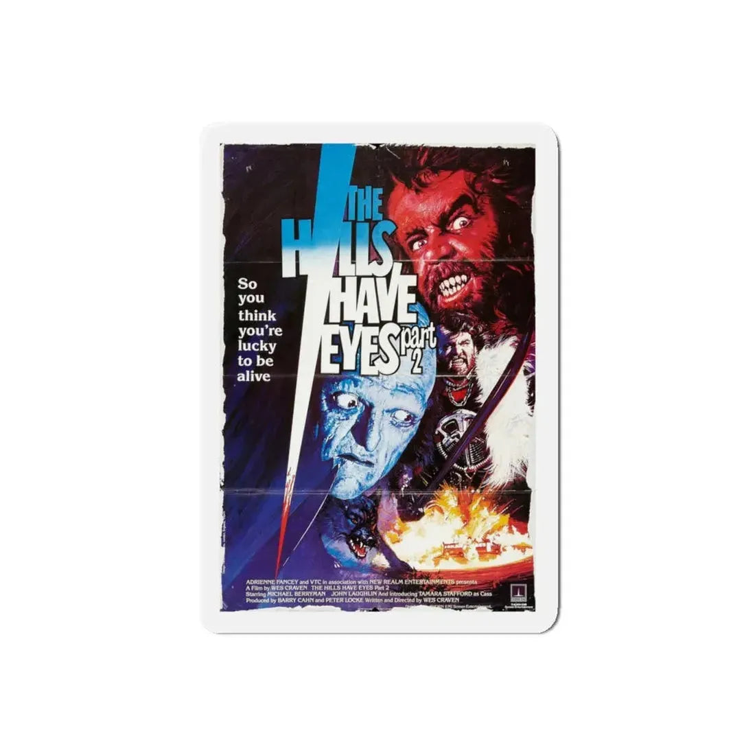 THE HILLS HAVE EYES PART II 1984 Movie Poster - Refrigerator Magnet 5 Inch Die-Cut - The Sticker Space