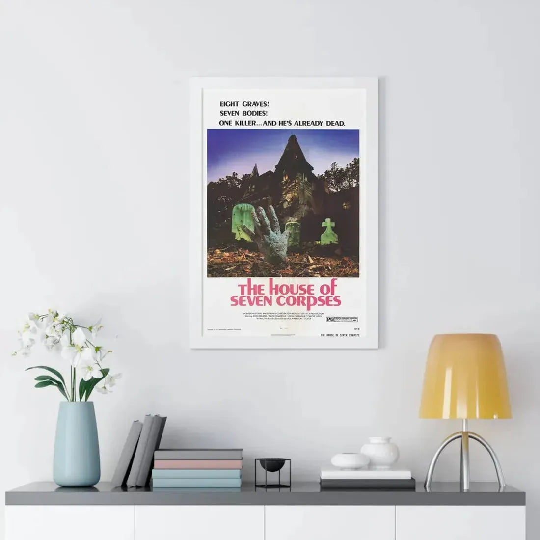 THE HOUSE OF SEVEN CORPSES 1974 - Framed Movie Poster - The Sticker Space