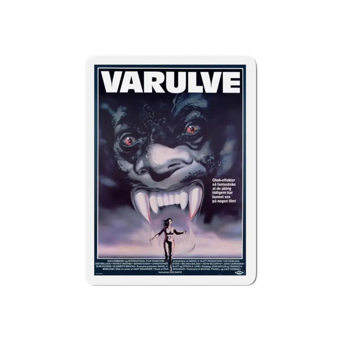 THE HOWLING (DANISH) 1981 Movie Poster - Refrigerator Magnet 5 Inch Die-Cut - The Sticker Space