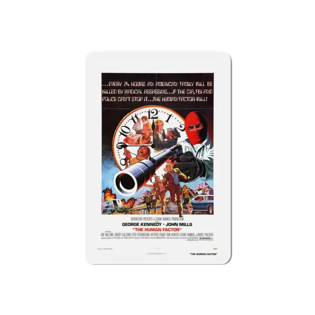 THE HUMAN FACTOR 1979 Movie Poster - Refrigerator Magnet 5 Inch Die-Cut - The Sticker Space