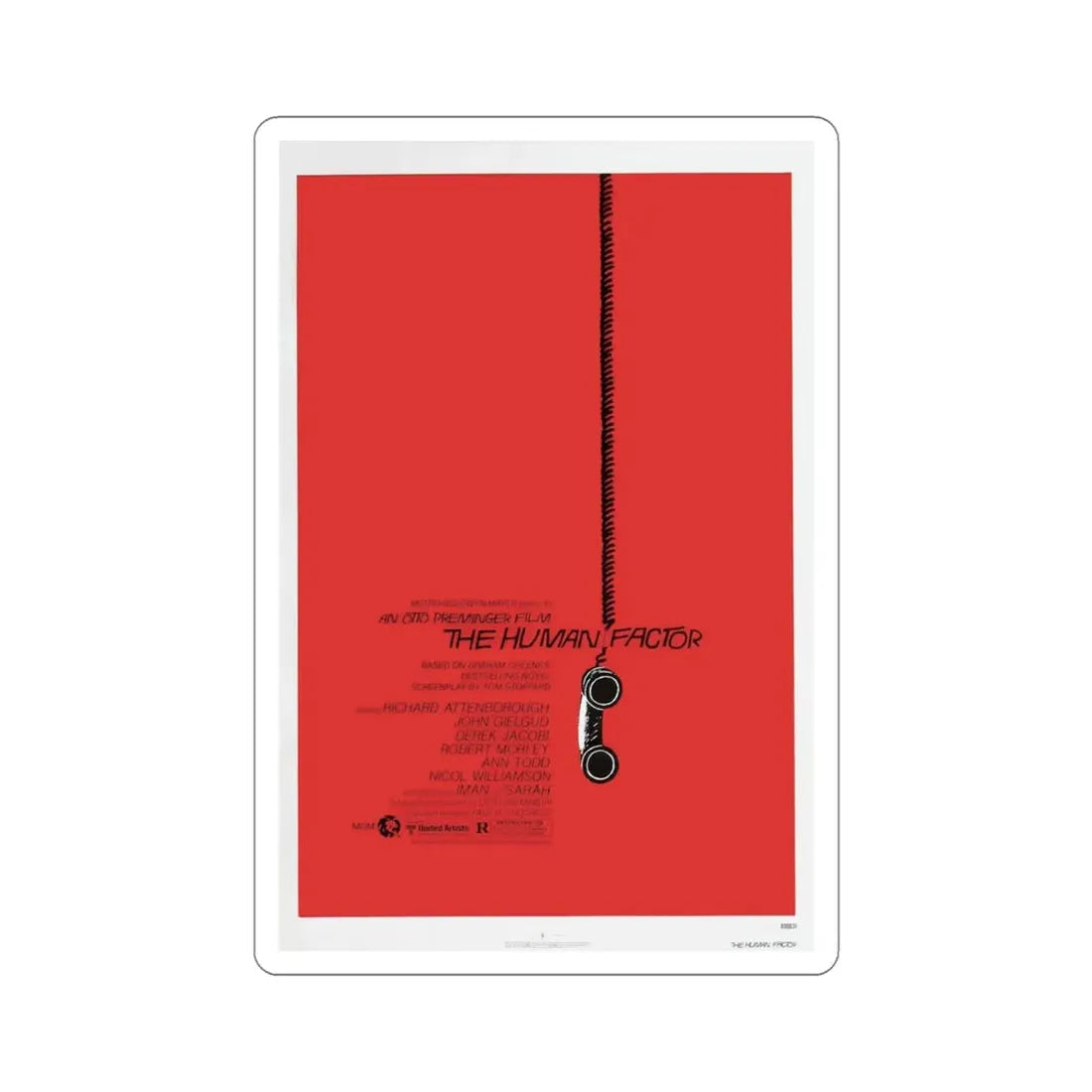 The Human Factor 1979 Movie Poster STICKER Vinyl Die-Cut Decal 4 Inch - The Sticker Space