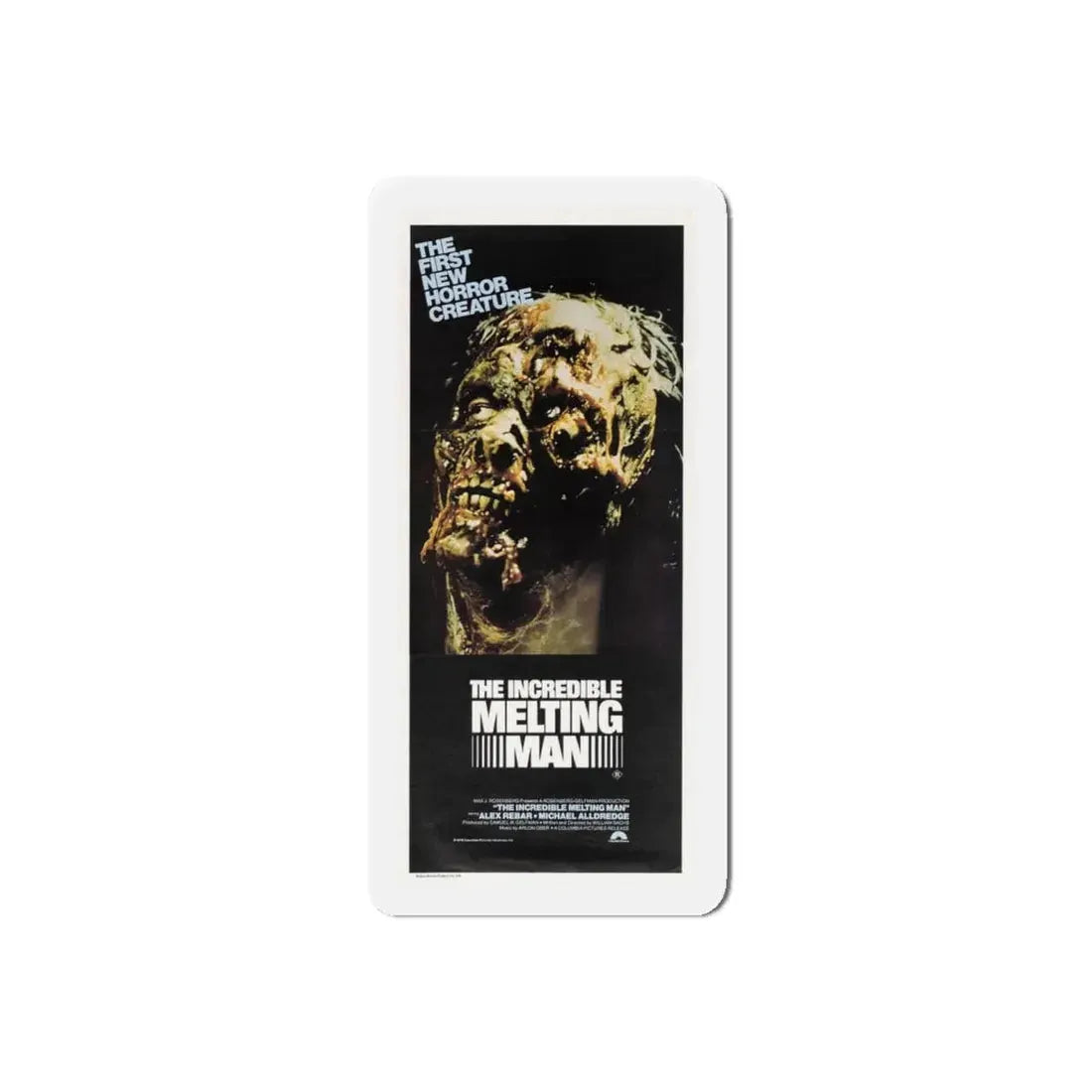THE INCREDIBLE MELTING MAN 1977 Movie Poster - Refrigerator Magnet 5 Inch Die-Cut - The Sticker Space