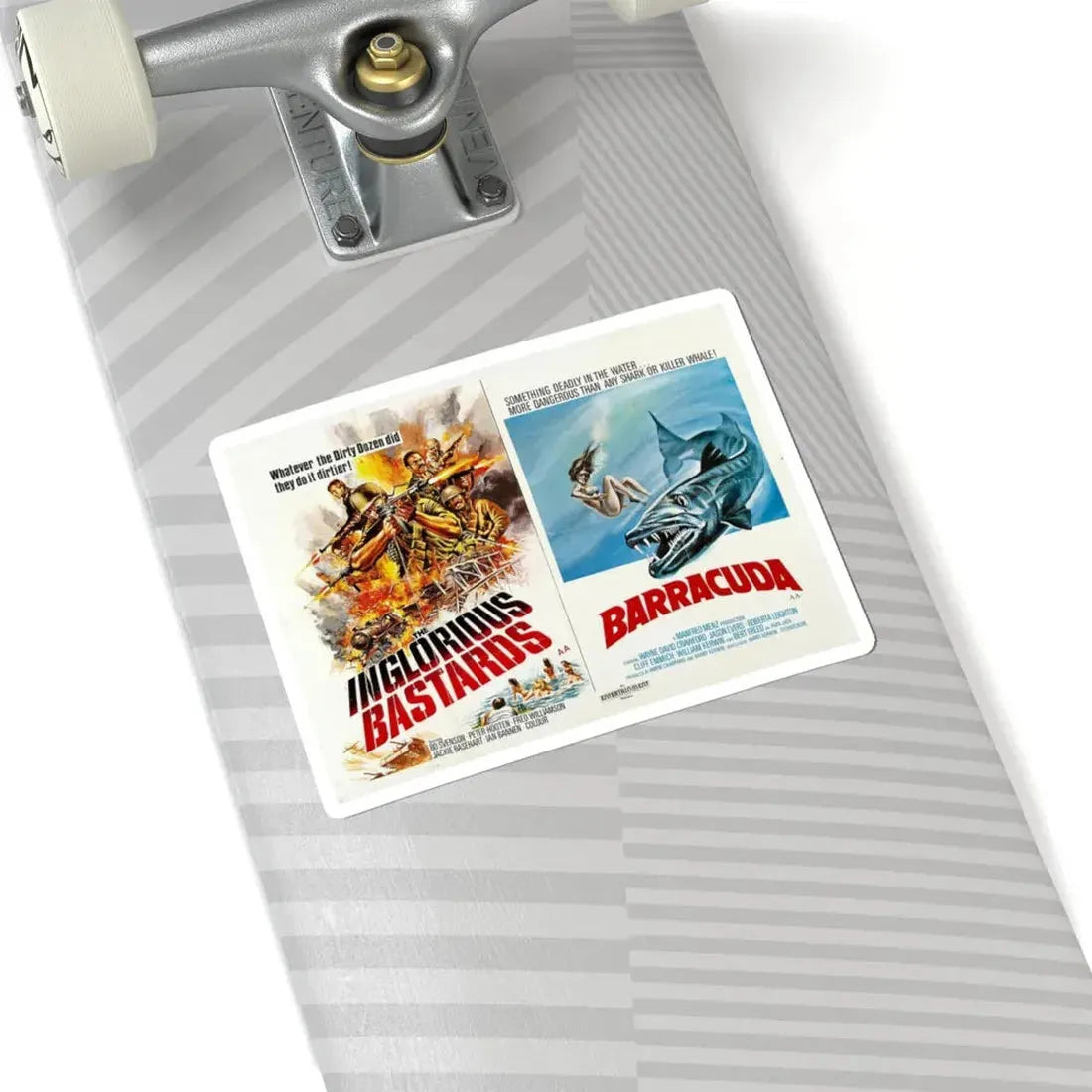 THE INGLORIOUS BASTARDS + BARRACUDA 1978 Movie Poster - STICKER Vinyl Kiss-Cut Decal - The Sticker Space