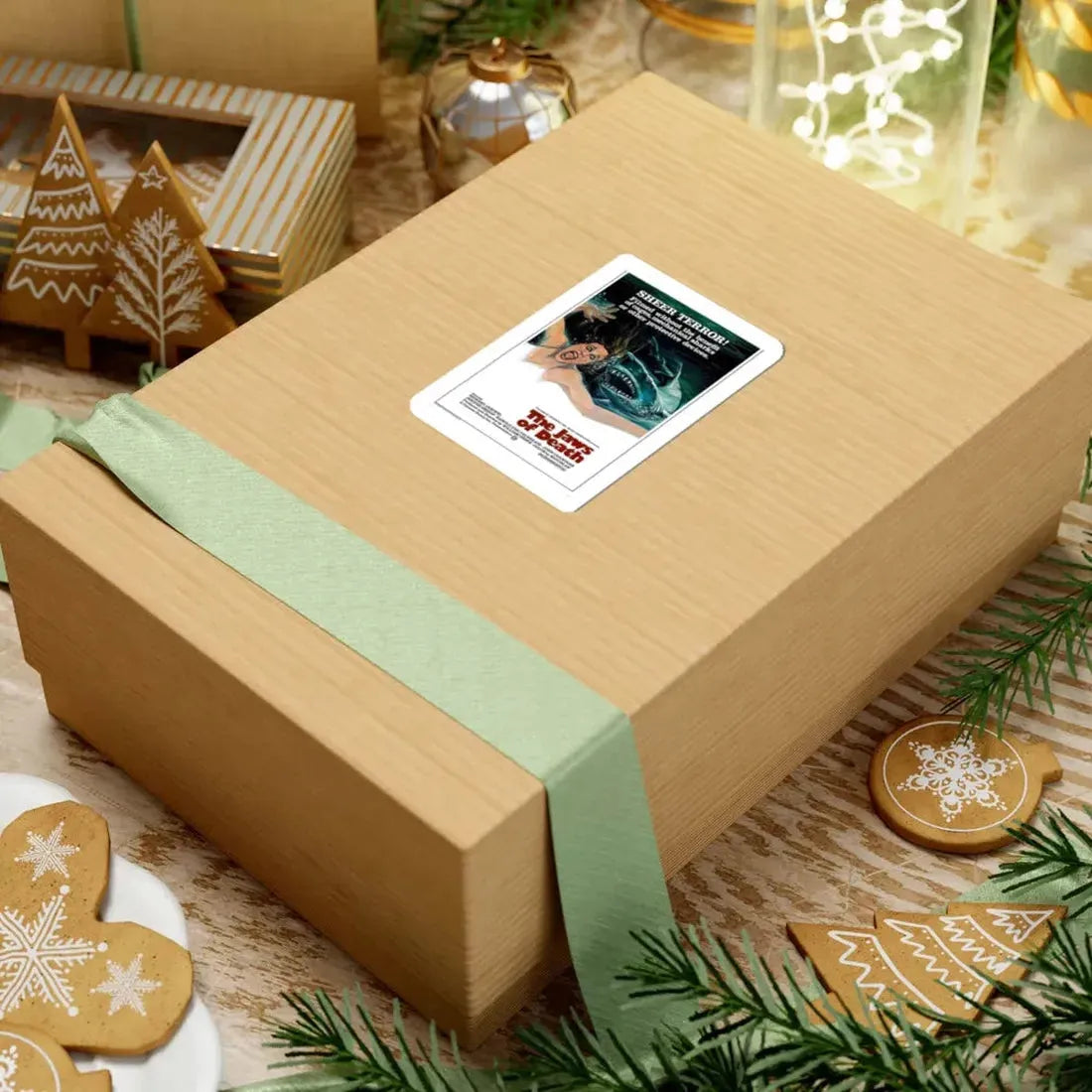 THE JAWS OF DEATH 1976 Movie Poster - STICKER Vinyl Kiss-Cut Decal - The Sticker Space