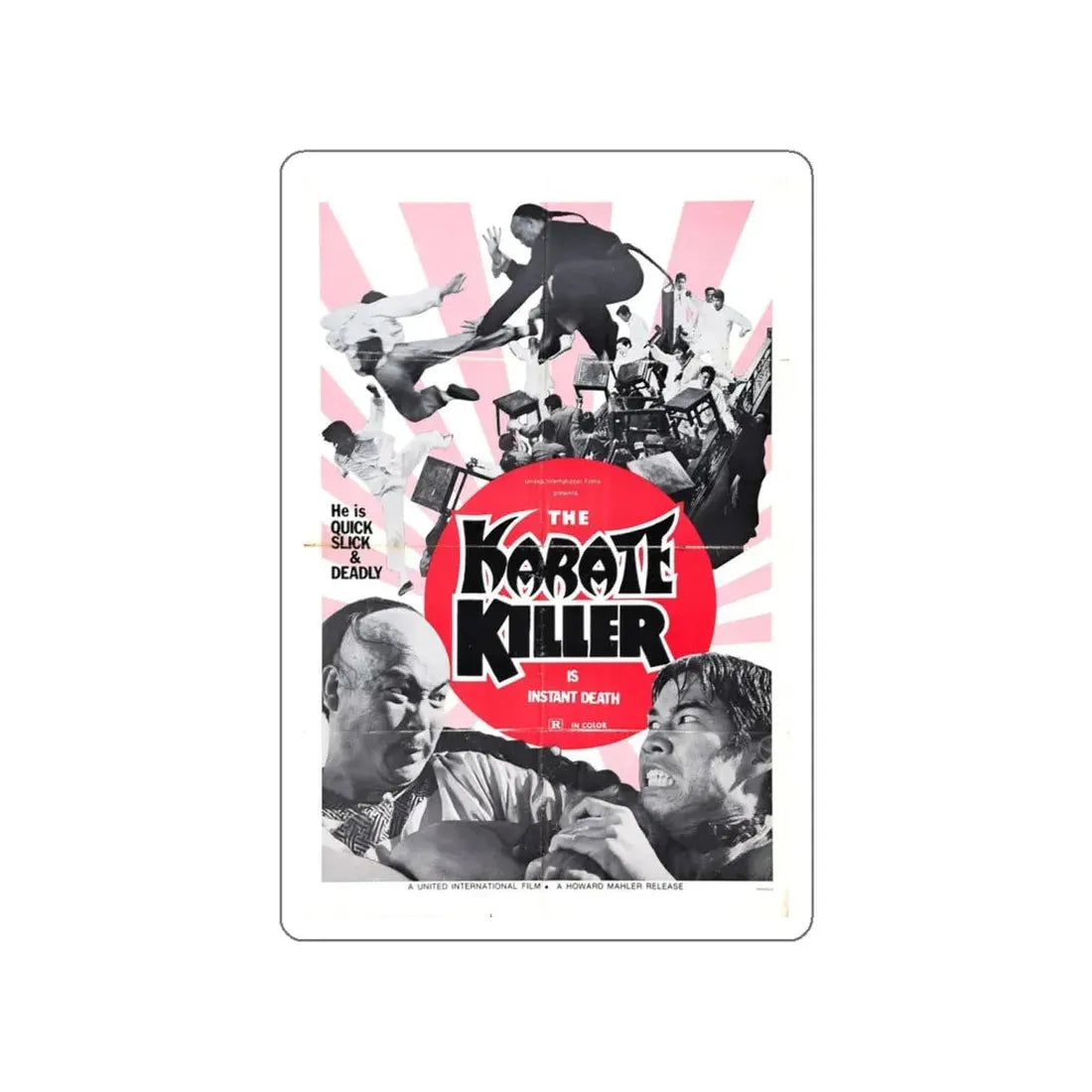 THE KARATE KILLER 1973 Movie Poster STICKER Vinyl Die-Cut Decal 5 Inch - The Sticker Space