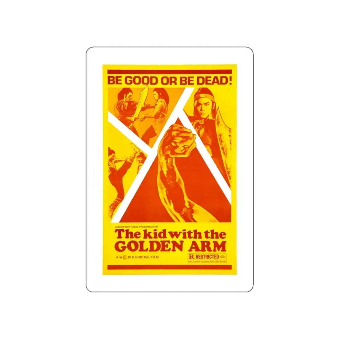 THE KID WITH THE GOLDEN ARM 1979 Movie Poster STICKER Vinyl Die-Cut Decal 5 Inch - The Sticker Space