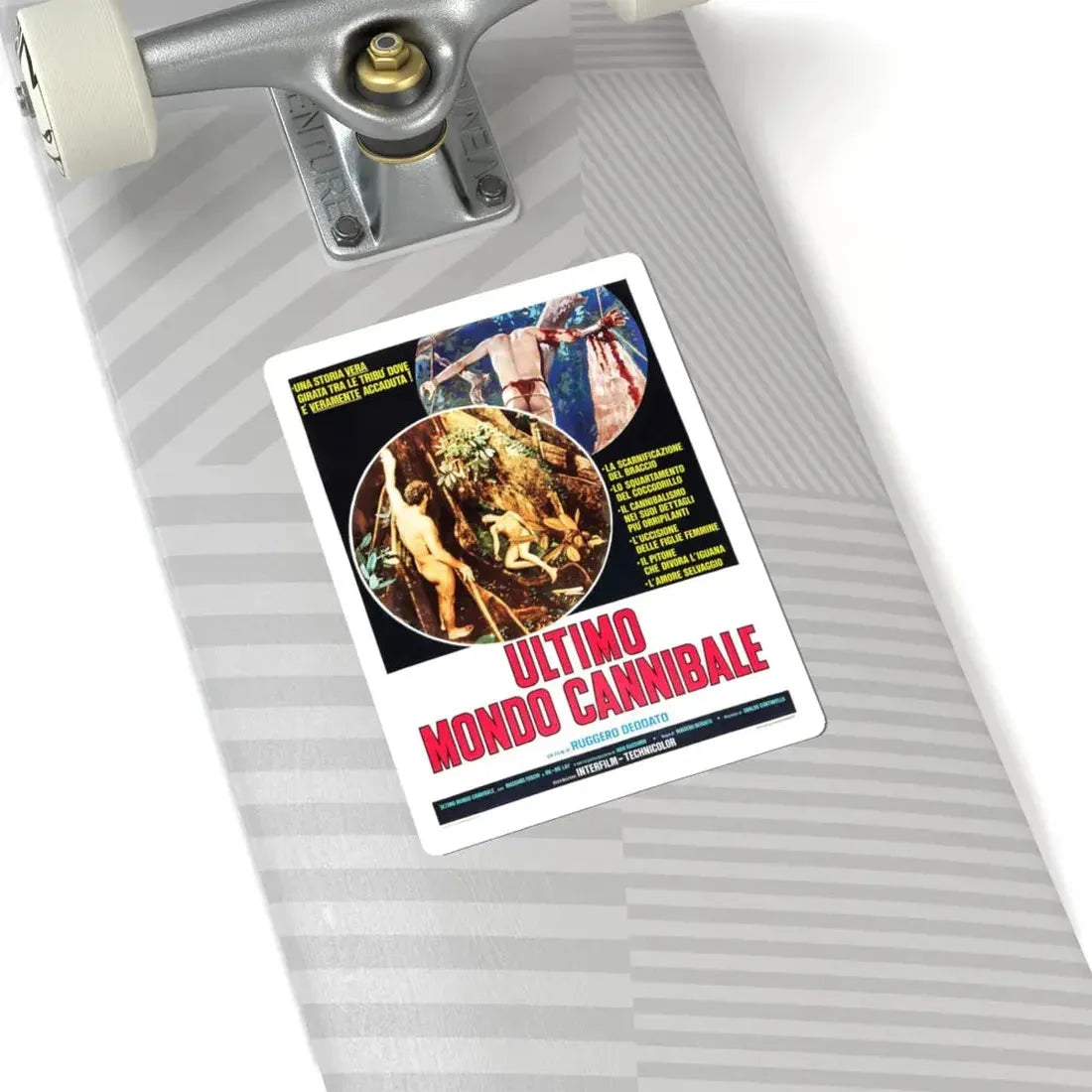 THE LAST CANNIBAL WORLD 1977 Movie Poster - STICKER Vinyl Kiss-Cut Decal - The Sticker Space