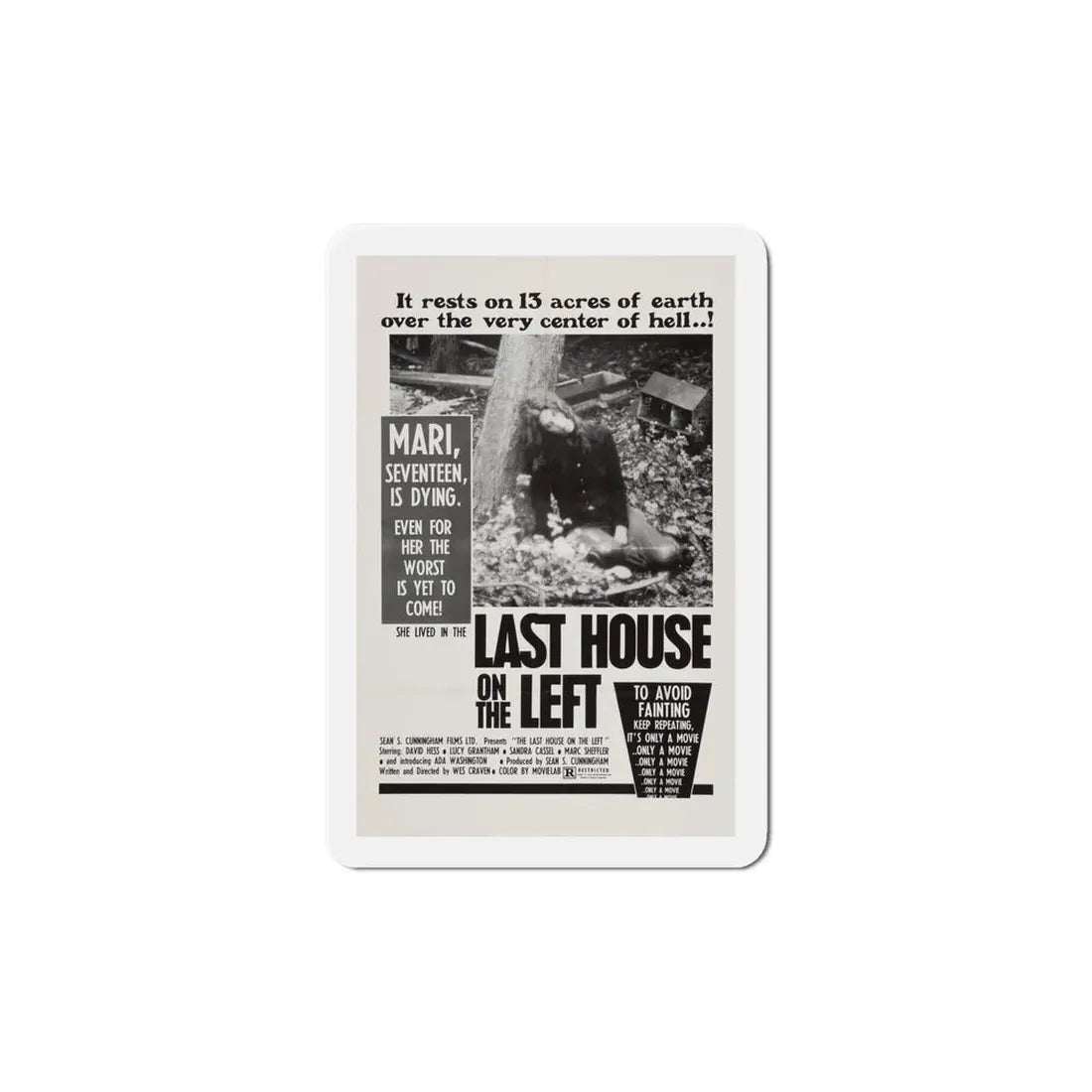 The Last House on the Left 1972 Movie Poster Refrigerator Magnet 6 Inch - The Sticker Space