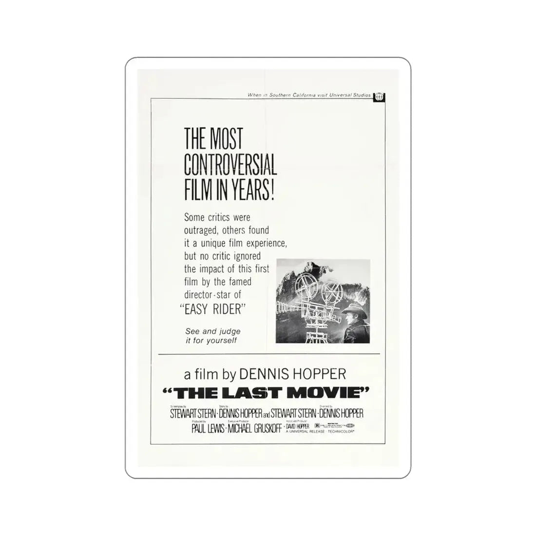 The Last Movie 1971 Movie Poster STICKER Vinyl Die-Cut Decal 5 Inch - The Sticker Space