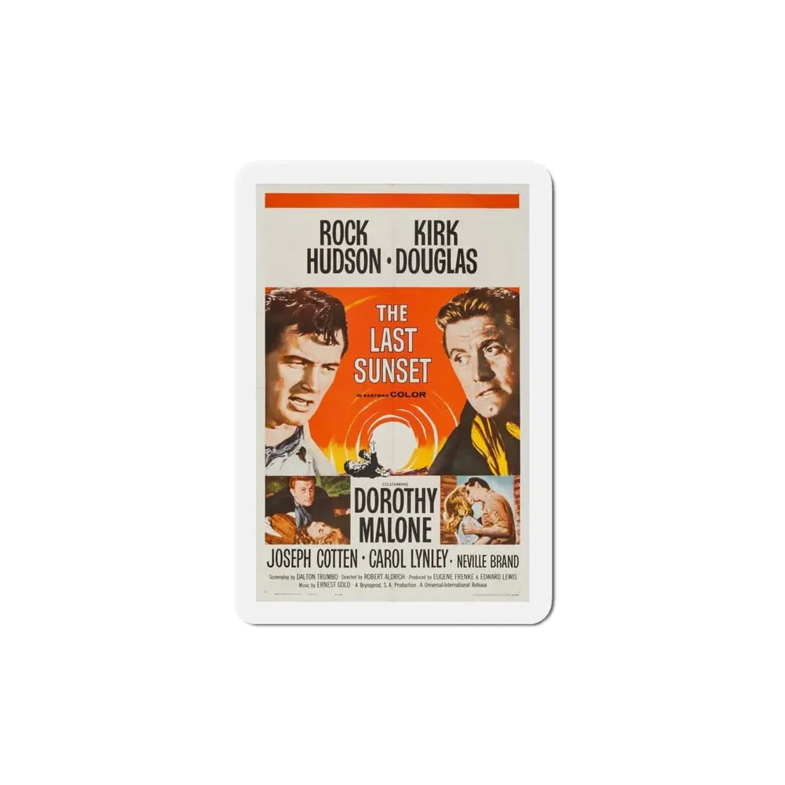 The Last Sunset 1961 Movie Poster Refrigerator Magnet 6 Inch - The Sticker Space
