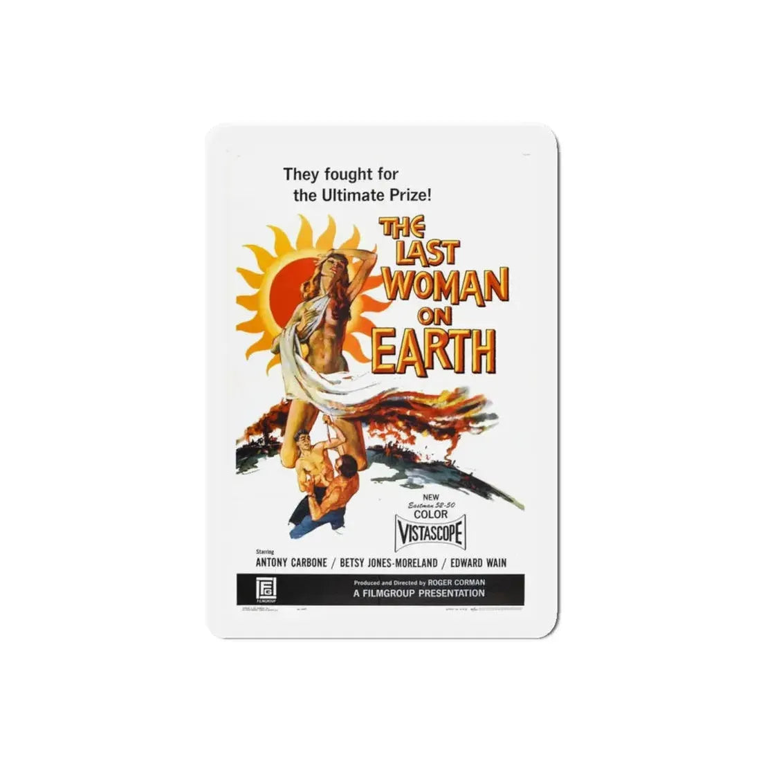 THE LAST WOMAN ON EARTH 1960 Movie Poster - Refrigerator Magnet 5 Inch Die-Cut - The Sticker Space