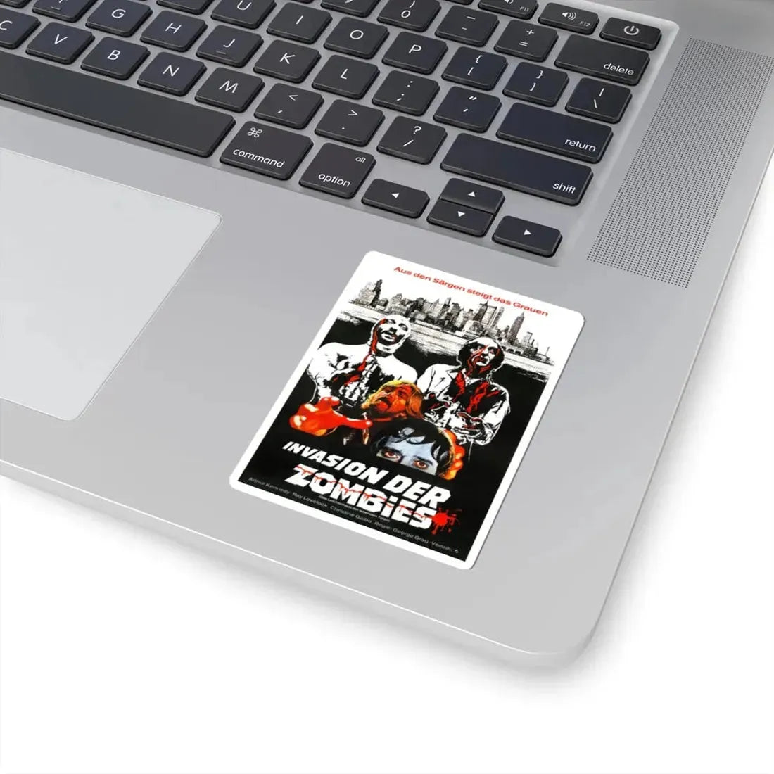 THE LIVING DEAD AT THE MANCHESTER MORGUE (GERMAN) 1974 Movie Poster - STICKER Vinyl Kiss-Cut Decal - The Sticker Space