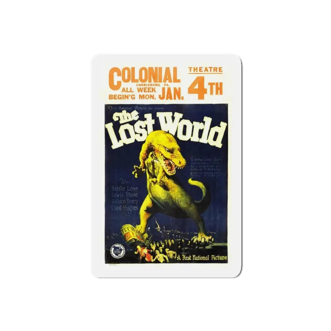 THE LOST WORLD 1960 Movie Poster - Refrigerator Magnet 5 Inch Die-Cut - The Sticker Space