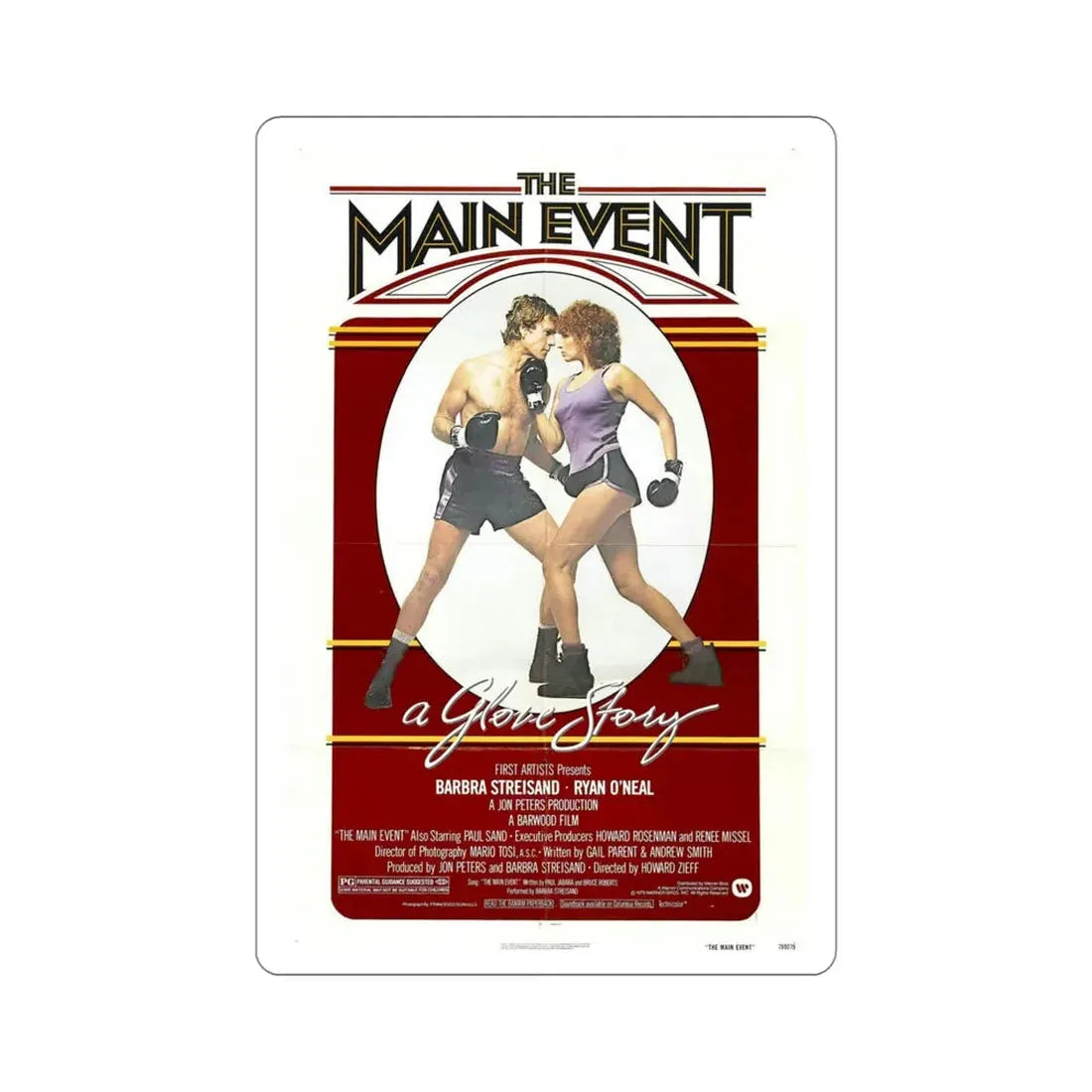 The Main Event 1979 Movie Poster STICKER Vinyl Die-Cut Decal 5 Inch - The Sticker Space