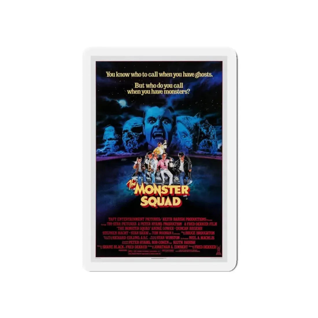 THE MONSTER SQUAD 1987 Movie Poster - Refrigerator Magnet 5 Inch Die-Cut - The Sticker Space