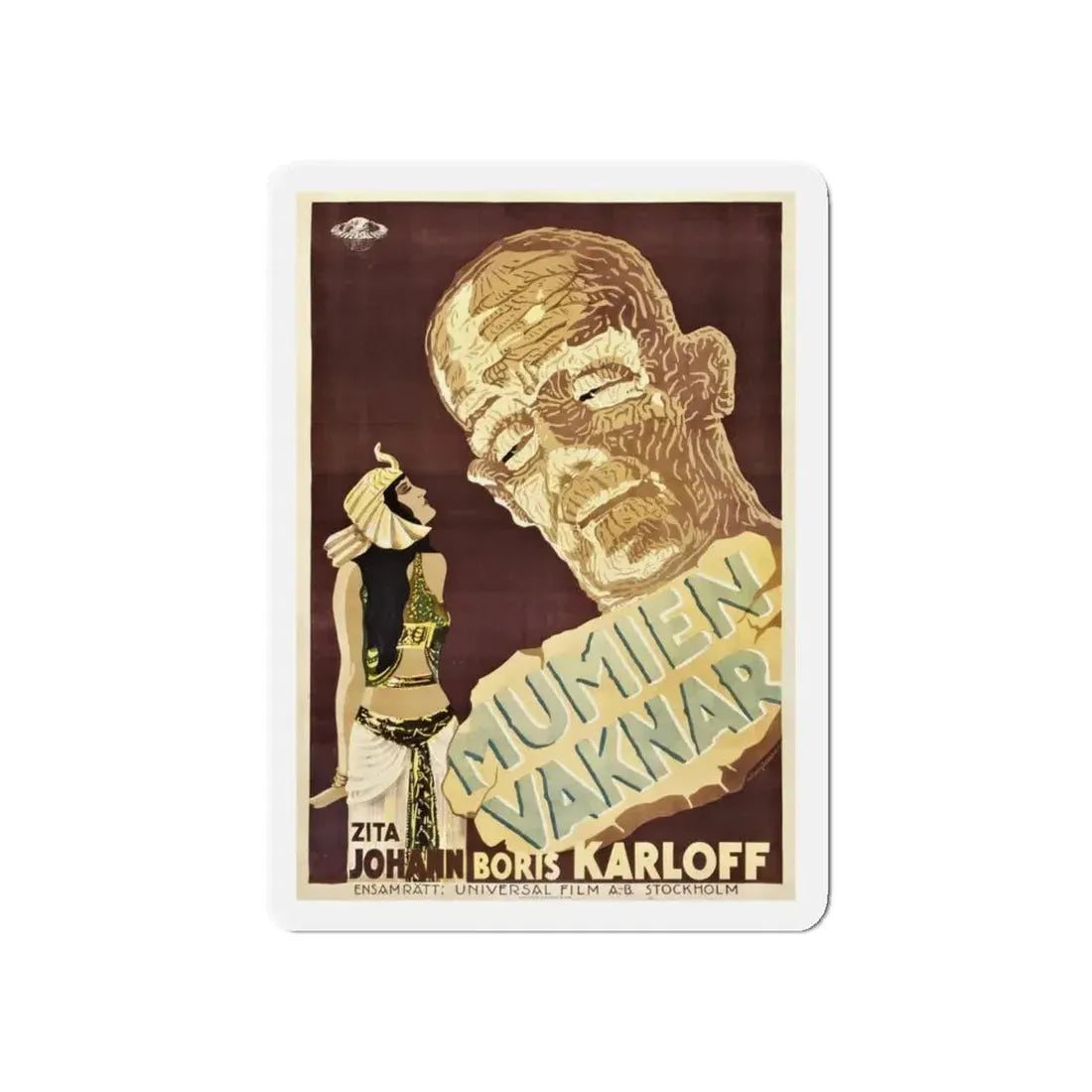 THE MUMMY (3) 1932 Movie Poster - Refrigerator Magnet 5 Inch Die-Cut - The Sticker Space