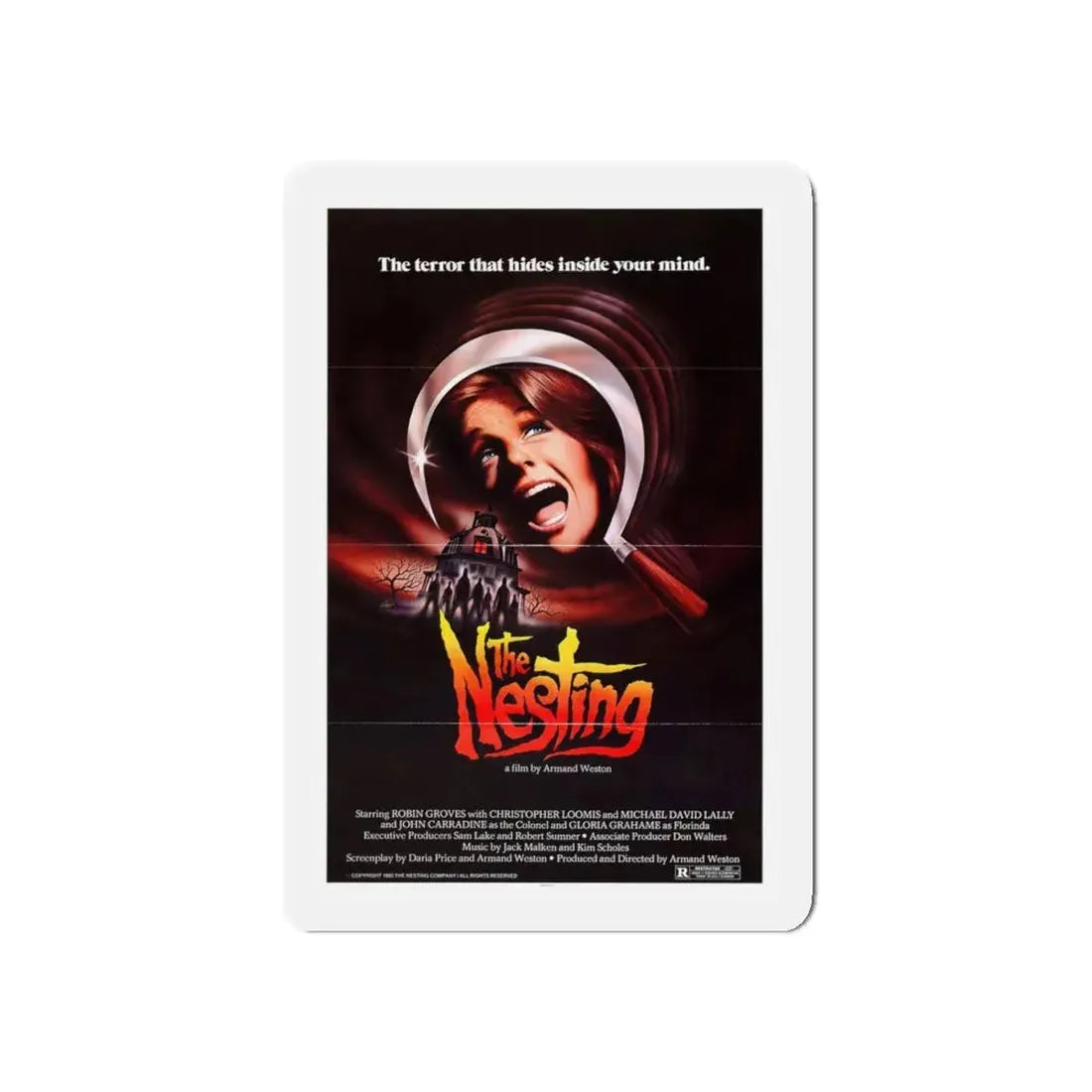 THE NESTING 1981 Movie Poster - Refrigerator Magnet 5 Inch Die-Cut - The Sticker Space