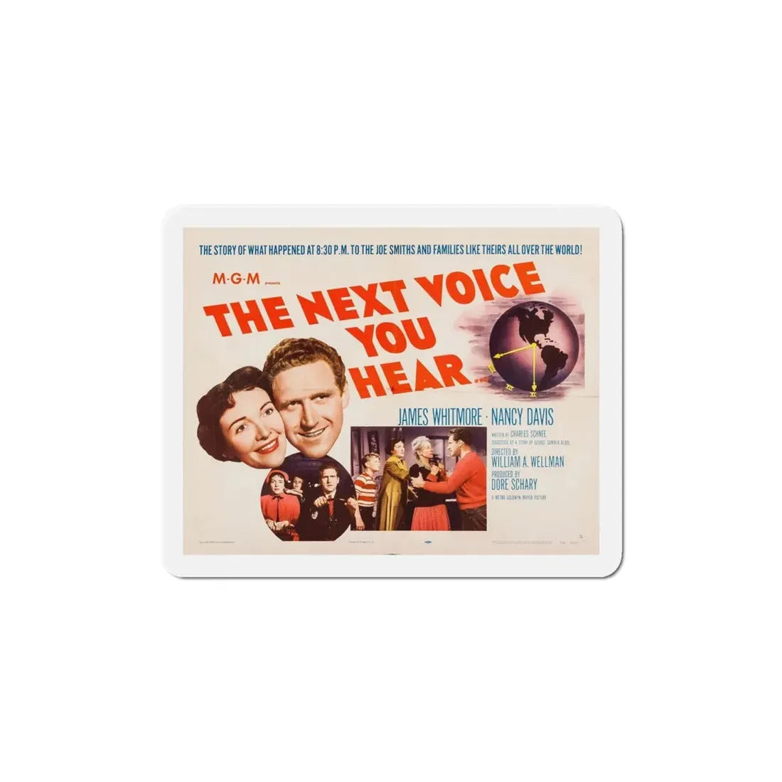 The Next Voice You Hear 1950 v2 Movie Poster Refrigerator Magnet 6 Inch - The Sticker Space