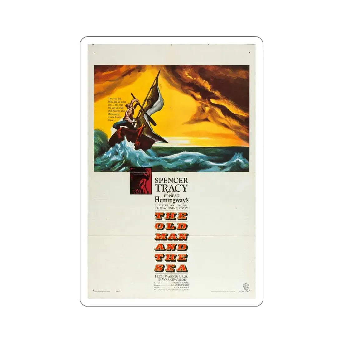 The Old Man and the Sea 1958 Movie Poster STICKER Vinyl Die-Cut Decal 5 Inch - The Sticker Space