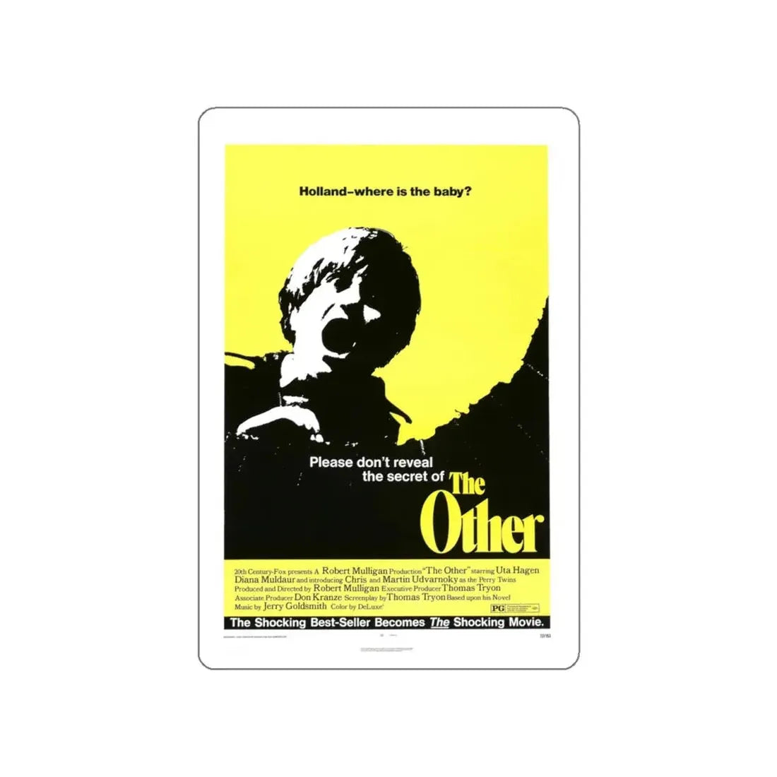 THE OTHER 1972 Movie Poster STICKER Vinyl Die-Cut Decal 5 Inch - The Sticker Space