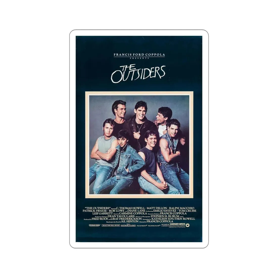 The Outsiders 1983 Movie Poster STICKER Vinyl Die-Cut Decal 5 Inch - The Sticker Space