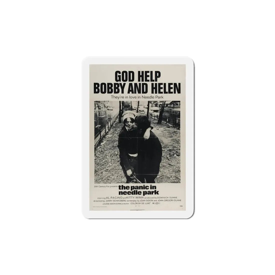 The Panic in Needle Park 1971 Movie Poster Refrigerator Magnet 6 Inch - The Sticker Space