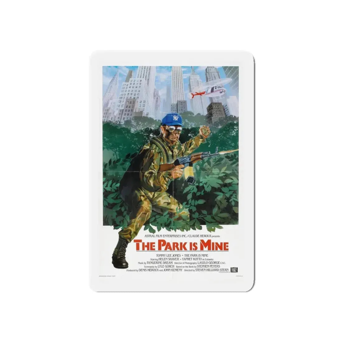 THE PARK IS MINE 1985 Movie Poster - Refrigerator Magnet 5 Inch Die-Cut - The Sticker Space
